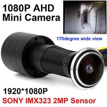 sony imx323 2mp sensor 1080p door eye hole ahd mini peephole fisheye 카메라 starlight 0.001lux 170도 감시, 1080p ahd 카메라, NTSC