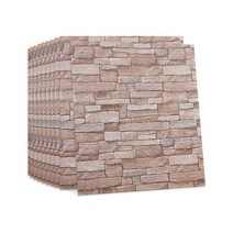 웨인스코팅벽지 거실 침실용 3D 벽돌 벽 종이 자체 접착 벽지 플라스틱 폼 DIY 스티커, 10PCs 77x70x2.5cm, 03 3