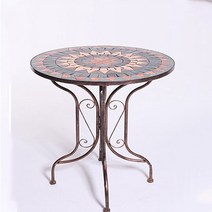 테라스 베란다 야외테이블 의자 북유럽풍 유니크 정원테이블, 06. 브론즈 테이블(65cm)