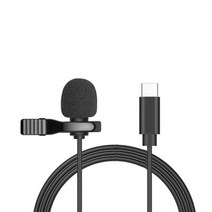 핀 방송용 휴대용 SNS 마이크 3.5mm 미니 콘덴서 usb 라발리에 클립 전문 pc 노트북 유형 c 스마트 폰용 유선 로, C형