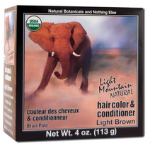 라이트마운틴 헤나 염색약 라이트 브라운 113g Light Mountain Natural Hair Color & Conditioner Light Brown, 라이트브라운, 3개