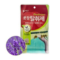 리빙굿 옷장용 탈취제 라벤다향 본품, 2g, 5개