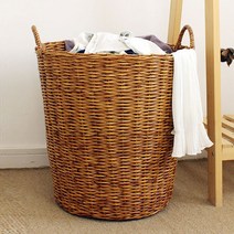 습기에 강한 PE 라탄 빨래바구니 빨래통 3color, 브라운 중형 (TB1L005), 브라운 중형, 브라운