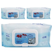세균 소독력 99.9% 티슈 캡형 100매 3팩 5팩 10팩, 10개