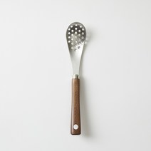 [JAJU/자주] 웜우드 핸들 타공 스푼_20.5CM, 다크 브라운