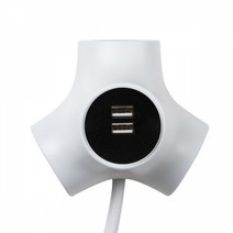 테트라포드 3구 USB익스텐디드(03SU2-WT/화이트/1.5m/유커먼), 단품