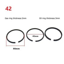 진공 펌프 무오일 음소거 공기 압축기 실린더 슬리브 피스톤 링 3 개, [01] 42mm, 1) 42mm