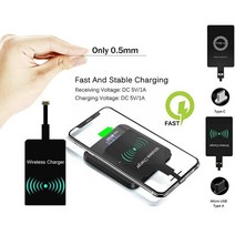 무선충전패치 안드로이드 c 타입용 무선 충전 수신기 패치 범용 마이크로 Usb C 타입 고속 충전기 어댑터 600-8000ma C5j3, [01] A, 1개