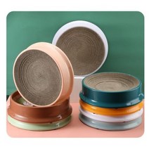 고양이스크래쳐 본품+리필 대형 특대형 원형 리필 캣모나이트 냥모나이트, 그린