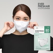에버프레쉬 KF80 새부리형 중형 마스크 국산 화이트, 10매
