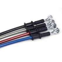 브레이크디스크 디스크브레이크 호환범용 500-1200mm 오토바이 유압 강화 브레이크 클러치 오일 호스 라인, 04 Silver 120cm