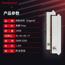 아스가르드 프레이 32G 16G(8Gx2) DDR5 5200 패키지 데스크탑 컴퓨터 메모리 랙 오버클럭, 프레이 16G DDR5 5200 싱글