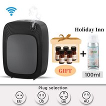 전자 방향제 디퓨저 가정용 에센셜 오일 커버리지 500 와이파이 제어 무소음 룸 향기 기계 샘플 선물, 24.Black Holiday Inn  AU