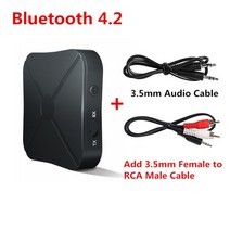 블루투스 송신기 수신기 동글 5.0 4.2 오디오 무선 어댑터 pc usb 3.5mm, color2 블루투스 4.2