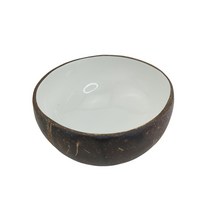 나무 밥그릇 국그릇 천연 코코넛 껍질 그릇 숟가락 세트 크리에이티브 과일 밥, 1445-h-1