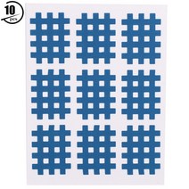 10 개/가방 스포츠 근육 테이프 탄성 나선형 크로스 Kinesiology 물리 치료 74x98mm, 02 Dark Blue
