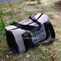 자동차 보관 JDM 스타일 대형 패브릭 캔버스 핸드백 레이싱 더플 학교 가방 야외 여행 수하물 좌석 하네, 01 Black Strap
