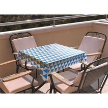 비닐 식탁보 롤 식탁보, 크로바체크 블루