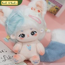20cm 아이돌 15cm 요정 무속성 솜인형 남자 여자, 블루테일 인형+후드티(해외배송)