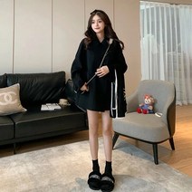 블링앤수 로맨틱코디 여성 오버핏 하프 코트 IZZ027