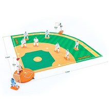 KoolBots StrikeZone 야구 게임 거대한 1 5 x 5m(5 5피트) 롤아웃 필드 25 4cm(10인치) 현실적인 타자 정밀 제어 스프링 장착 투구 및 타격 액션 선물