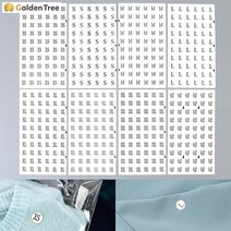 골든트리 원형 사이즈 스티커 60P 10장 1세트 사이즈표기 의류 옷스티커, M 10장 1세트