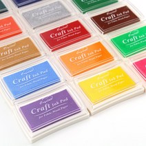 스탬프 패드 잉크 컬러 수성 잉크패드 스탬프잉크, 레드