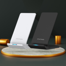 프라임 스마트폰 휴대폰 핸드폰 아이폰X XS XR 11 12 갤럭시 S 7 8 9 노트 10 20 무선 고속 급속 충전 거치대 스탠드, 1개, 블랙(케이블미포함)