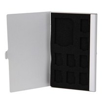 블랙박스용sd카드 휴대용 단층 알루미늄 1sd + 8tf 마이크로 MicroSD메모리, 01 Silvery
