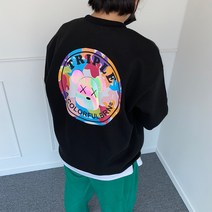 오버핏 써클 스카치 베어 커플 맨투맨 3color