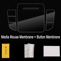 거울 시야 유리 자동차 중앙 콘솔 미디어 버튼 마우스 TPU 보호 필름 메르세데스 벤츠 A B CLA GLE GLS GL, 01 Black