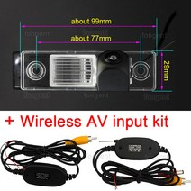 자동차 후면보기 시보레 EPICA/LOVA/AVEO/CAPTIVA/CRUZE/LACETTI HRV/SPARK Wireless 용 후방 주차 카메라 모니터, fish eye wireless_10