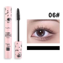 번지지않는마스카라 워터프루프 롱래쉬 컬러 볼륨 속눈썹픽서 4d 실키 방수 빠른 건조 컬 확장 메이크업 파티 블루 퍼플 블랙 화이트 커피 잉크, 06 블랙, 1개