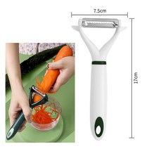전동 야채 슬라이서 자동 만능 채칼 다지기 가정용주방 도구 스테인레스 스틸 필러 과일 야채 멜론 감자 당, 06 1pc 2in1
