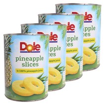 돌 파인애플 슬라이스, 567g, 4개