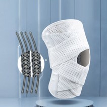 무릎 에어홀더블스프링 보호대 등산 헬스 슬림 보정밴드 밴딩 압박밴드, 화이트, 화이트_M(여성용)