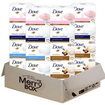 도브비누 뷰티바 4종세트 16개(핑크x4+센서티브x4+시어버터x4+화이트x4), 1박스, 90g