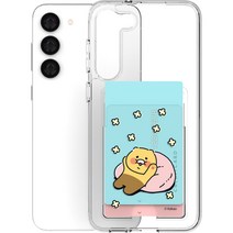 카카오프렌즈 춘식이 카툰 투명강화 더블카드 케이스 갤럭시 S23