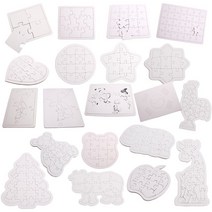 아이디몬 종이퍼즐 1개 무지퍼즐 그리기 도형 그림 조각 맞추기, 종이퍼즐(태극기) 20p