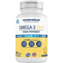 오션블루 오메가3 2100 180소프트젤 트리플 스트렝스 EPA DHA DPA 오렌지 맛 90서빙 Oceanblue