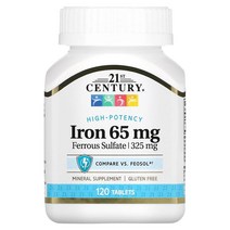 21센트리 109165 철분 65mg 120정, 1개, 120개