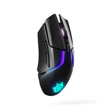 SteelSeries 라이벌 650 퀀텀 무선 게이밍 마우스 고속 충전 배터리 12 000 Cpi 트루무브3+ 듀얼 옵티컬 센서 0.5의 낮은 리프트 거리 256 웨이트 컨피그레이, Mouse, Wireless