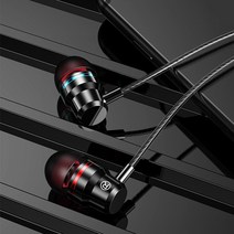 귀 안아픈 FONKEN-3.5mm 유선 이어폰 샤오미 삼성 방수 스포츠 이어 버드 스테레오베이스 음악 이어, 01 Black earphone
