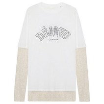 OUR LEGACY 아워레가시 MIX TEE LONGSLEEVE WHITE DEJA VU PRINT (M2226MWP) (믹스 티 롱 슬리브)