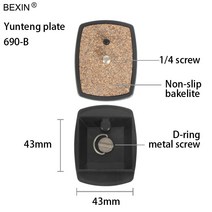 BEXIN 카메라 퀵 릴리스 플레이트 Yunteng velbon에 적합한 삼각대 모노 포드 Sony 3520 668 690 600 800, 02 690-B