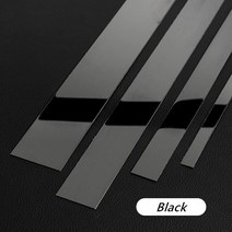 타워멀티탭 인테리어 스티커 벽지 벽 방꾸미기 벽장식 벽거울 비닐하우스 5M 스테인레스 스틸 평면 라인 골, 05 3cm, 01 Black-5Meter