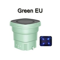 미니짤순이 접이식 미니 세탁기 양말 속옷 소형 버킷 블루 라이트 살균, Green EU