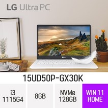 LG 울트라PC 15UD50P-GX30K [ CPU 12세대 무상 업그레이드], 8GB, 128GB, 윈도우 포함