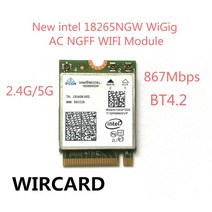 트라이 밴드 무선-AC 2.4G/5G BT 4.2 인텔 18265NGW WIFI 모듈 867Mbps 무선 카드 용, 한개옵션0
