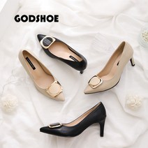 갓슈 여성용 메어리 볼드사각 하이힐 7cm